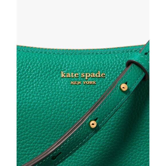 New Kate Spade Jolie Small Convertible Pebble Leather Crossbody Wintergreen - Picture 3 of 7